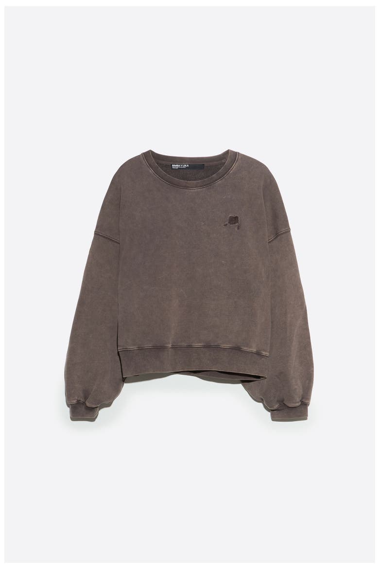 Balloon Fit Sweatshirt, Alternate, color, TAUPE