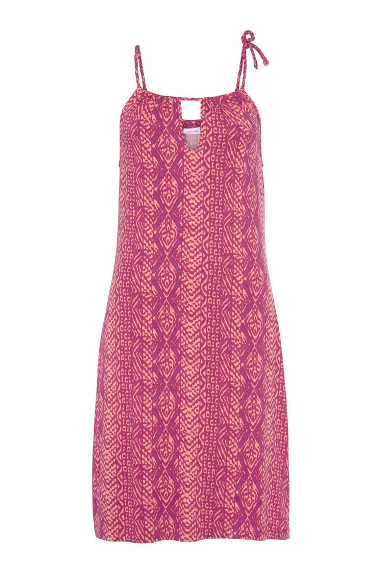 Strap Detail Keyhole Dress, Alternate, color, Pink Multi