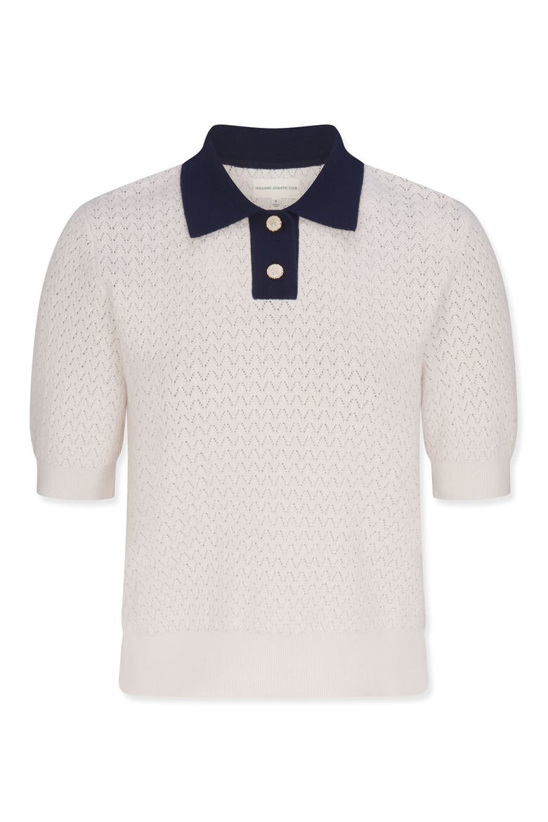 Christy Polo, Alternate, color, PINKY WHITE/ LEGACY NAVY BLUE