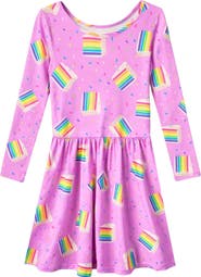 PixieLane Kids' Long Sleeve Be Happy Dress