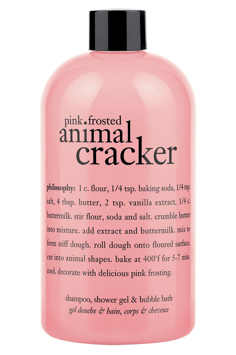 pink frosted animal cracker shampoo, shower gel & bubble bath, Main, color, NO COLOR