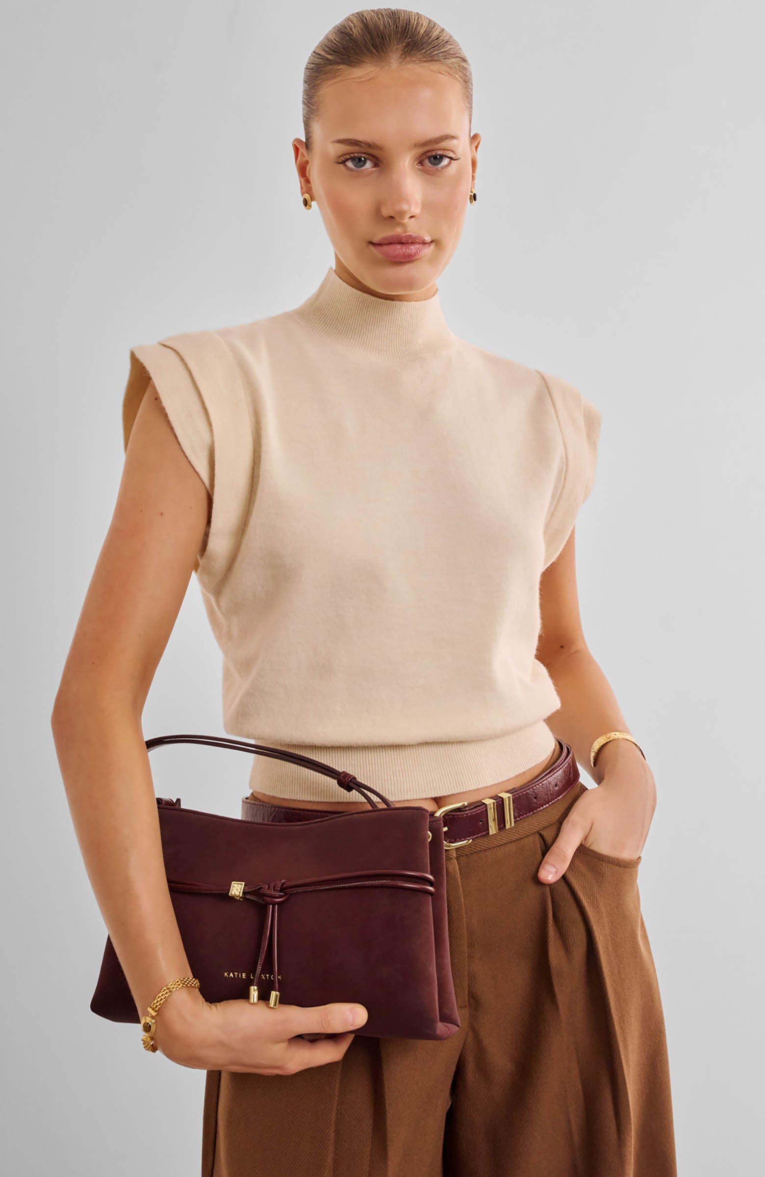 Lori Crossbody Bag, Alternate, color, Cherry Suedette