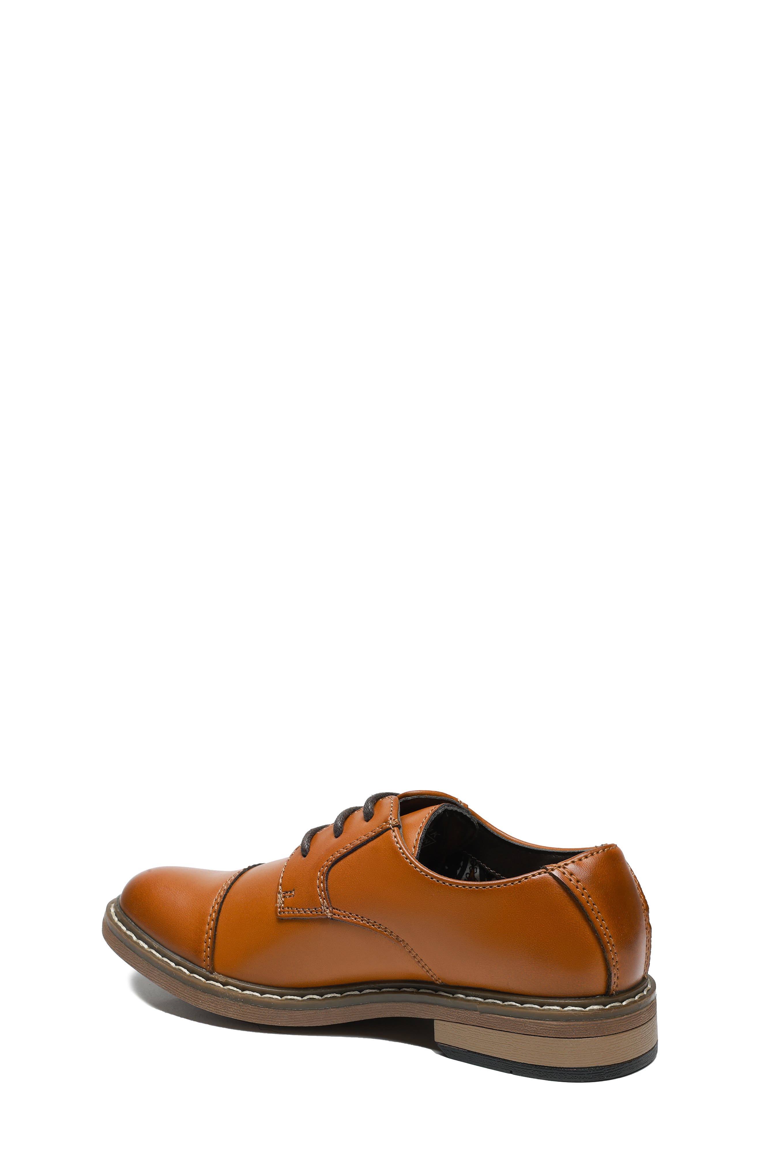 BRUNO MARC Kids' Cap Toe Derby, Alternate, color, Brown
