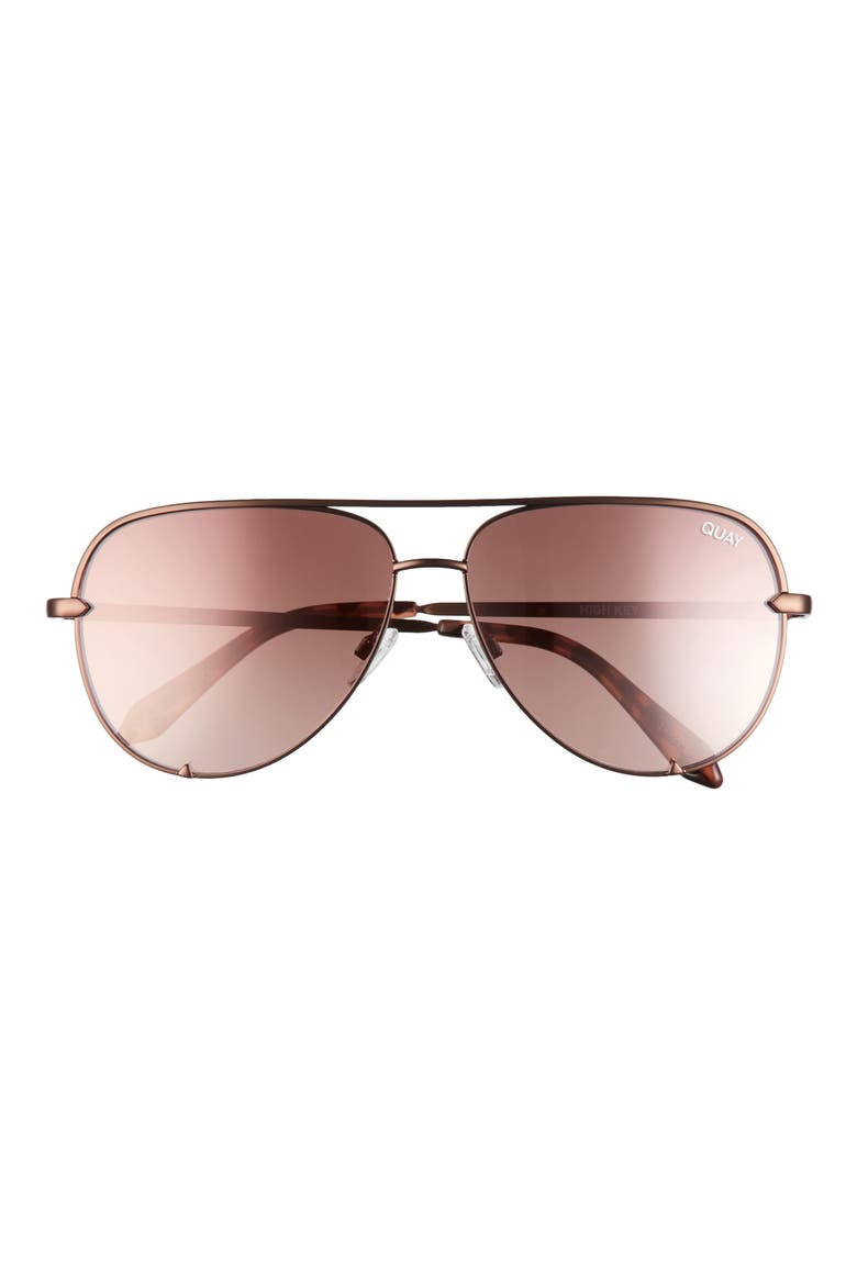 High Key 64mm Aviator Sunglasses, Main, color, BRONZE / BROWN TO PINK MIRROR