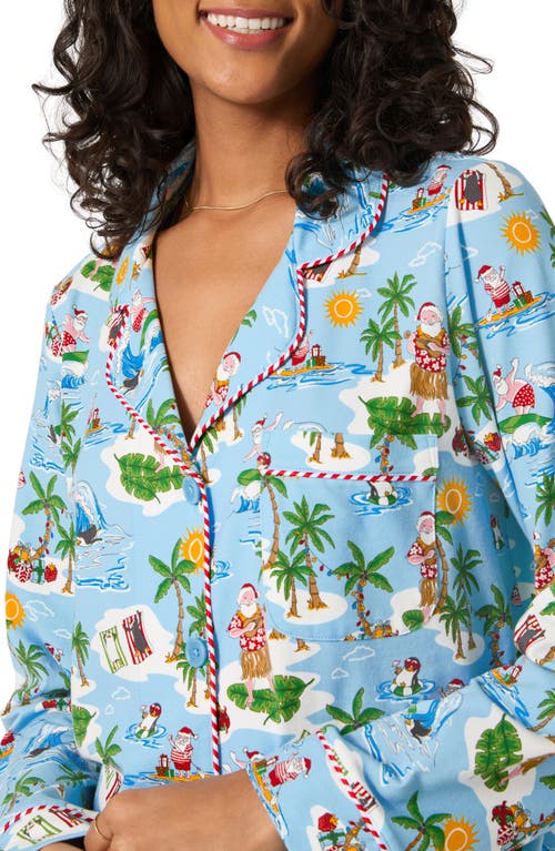 Bedhead Pajamas Print Stretch Organic Cotton Pajamas In Blue