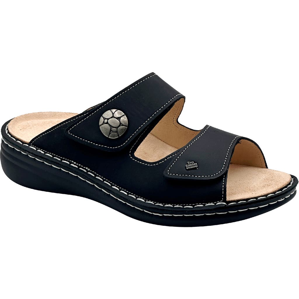 Finn Comfort Moorea Slide Sandal In Black