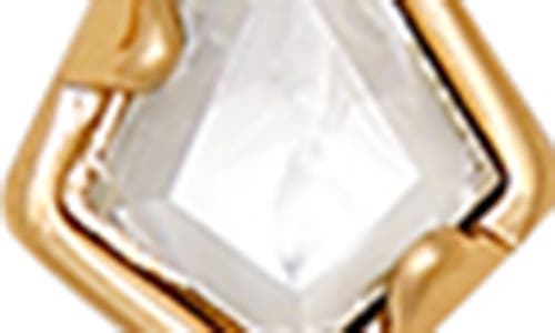 Vince Camuto Crystal Charm Frontal Necklace In Goldtone