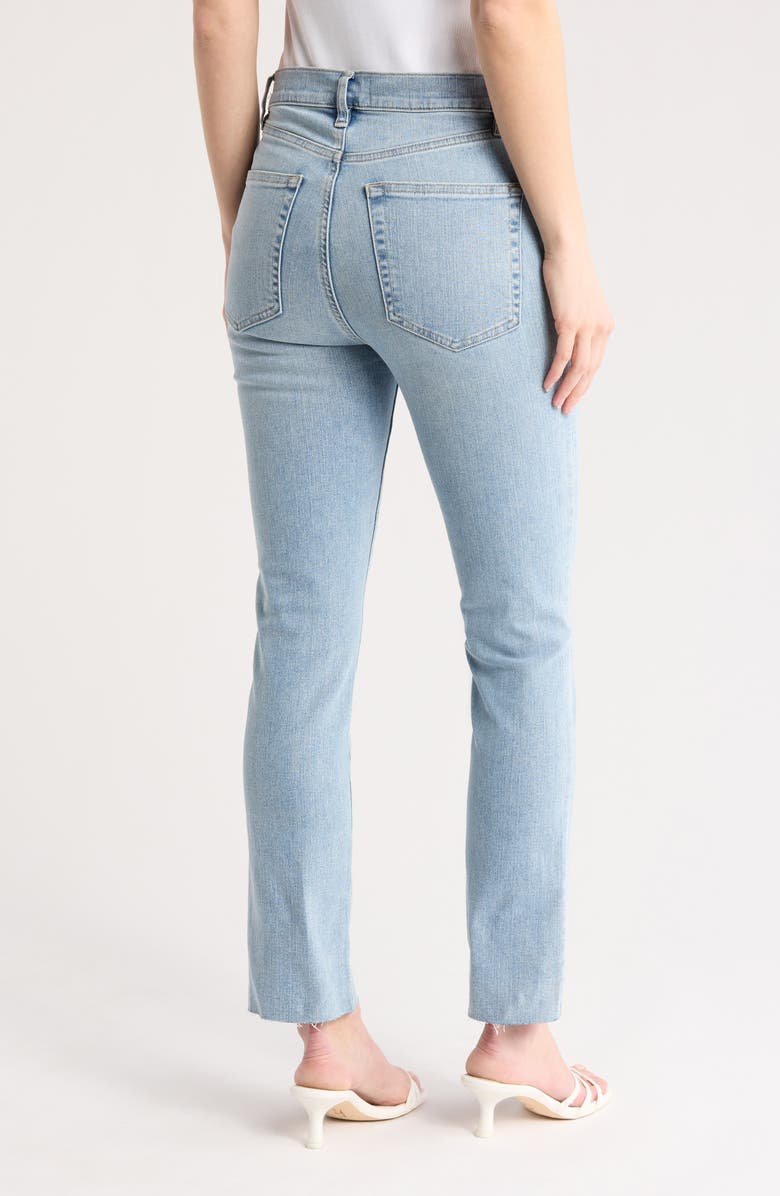 FRAME Le High Straight Leg Raw Hem Jeans, Alternate, color, 