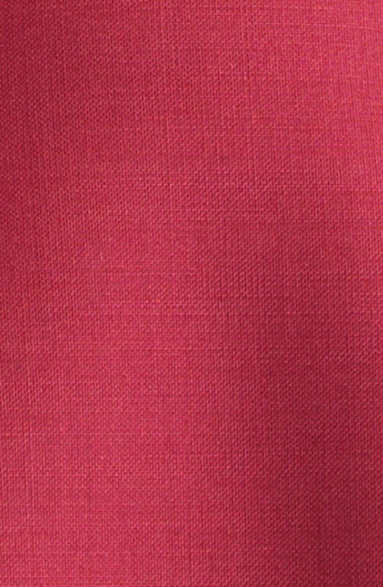 McQueen Asymmetric Wool & Mohair Dress, Alternate, color, Raspberry