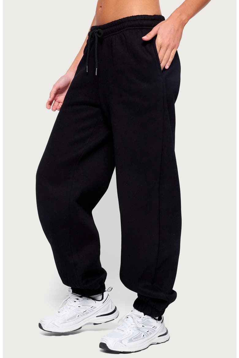 Raely Oversized Sweatpants, Alternate, color, BLACK