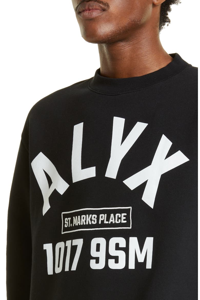Arch Logo Graphic Sweatshirt, Alternate, color, BLACK