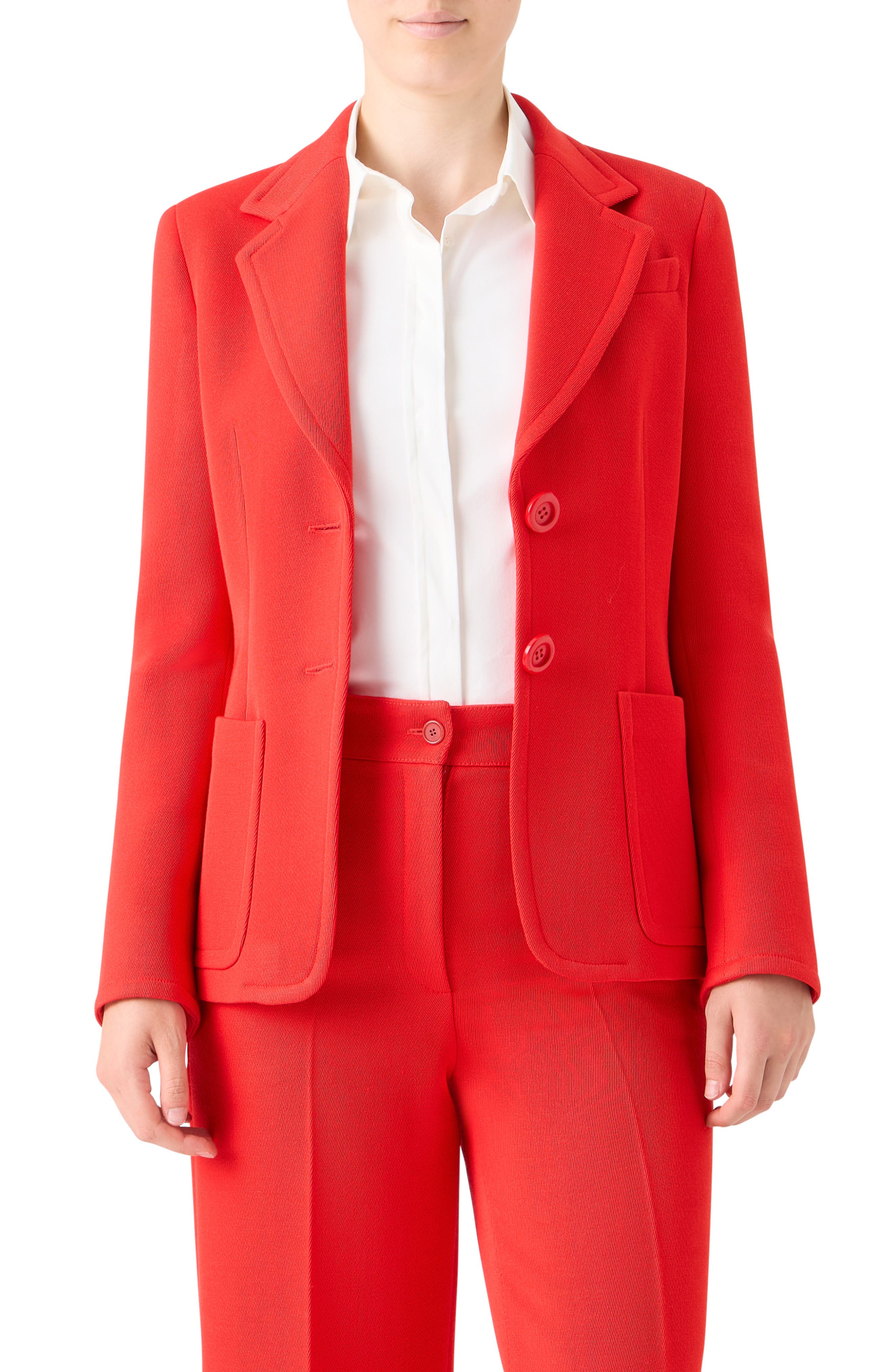 Wool Garbardine Blazer