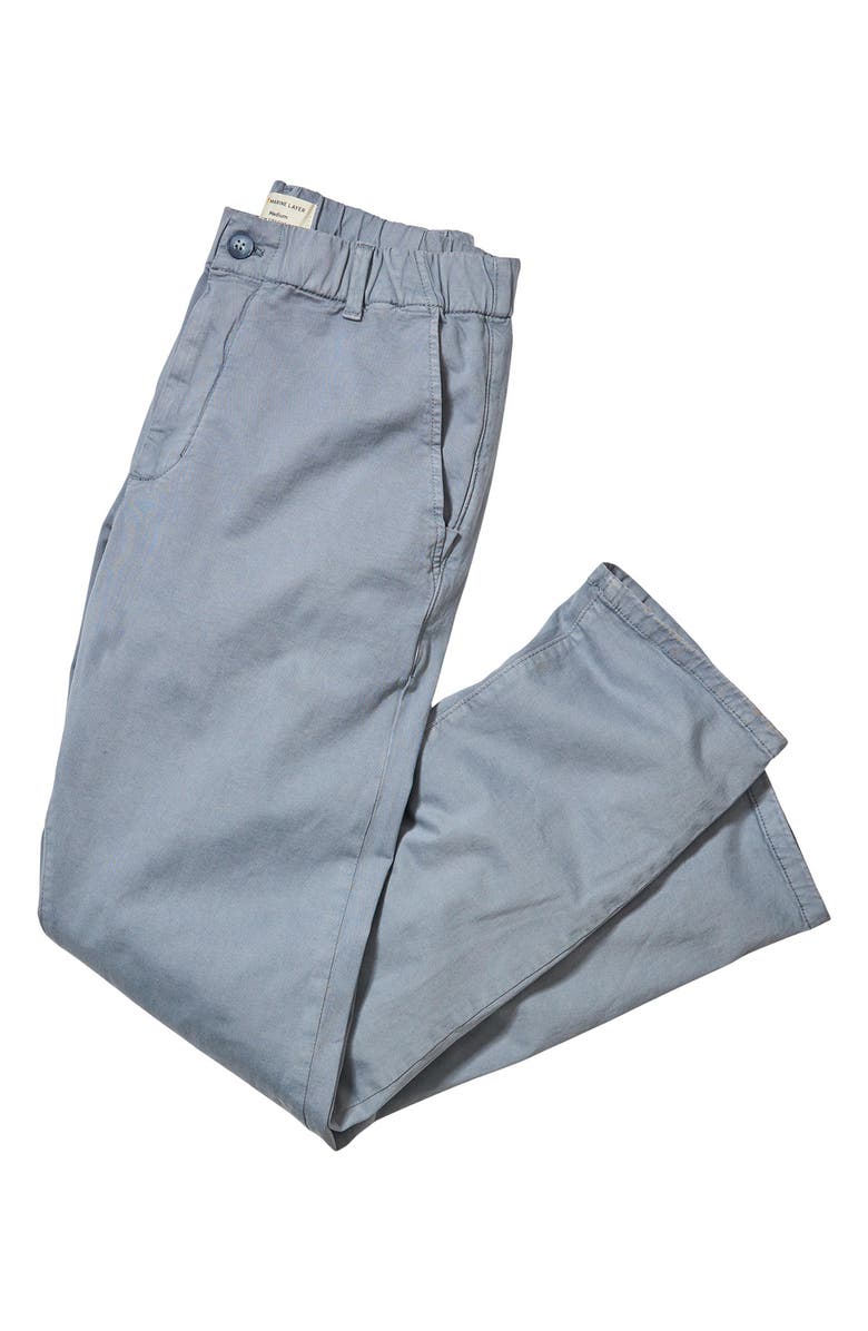 Marine Layer Saturday Slim Straight Leg Twill Chinos, Alternate, color, China Blue