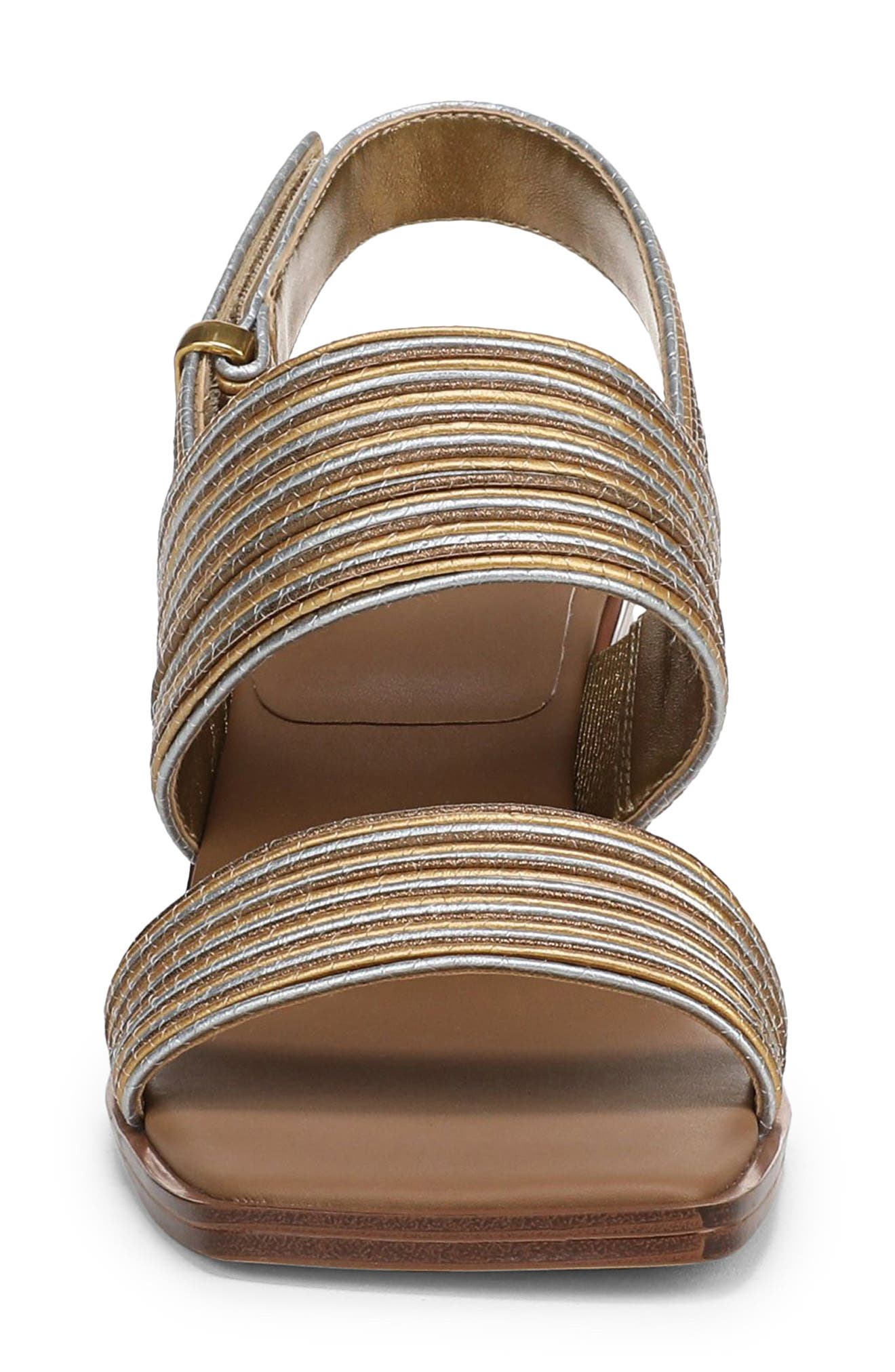SARTO by Franco Sarto Rory Genuine Calf Hair Slingback Sandal, Alternate, color, Bronze Multi