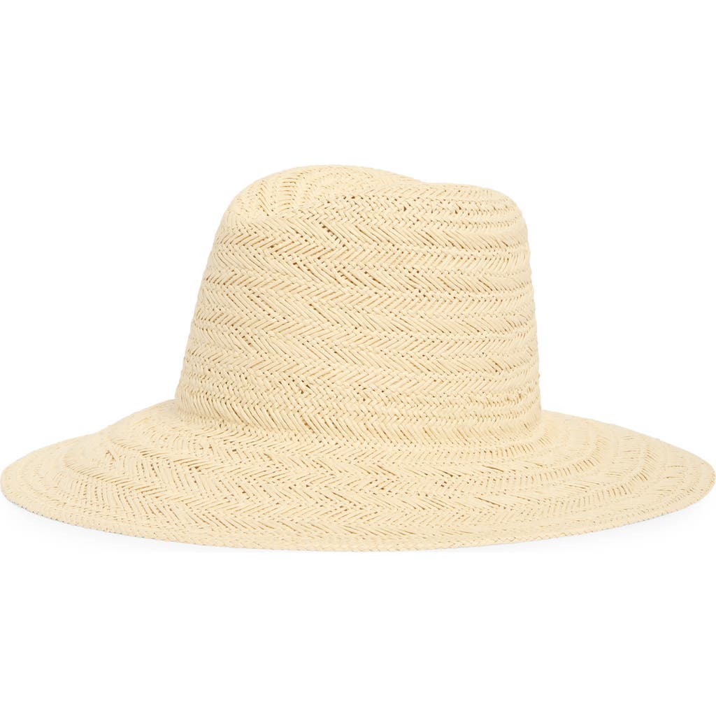 Vince Herringbone Weave Panama Hat in Off White at Nordstrom, Size Large/x-Large