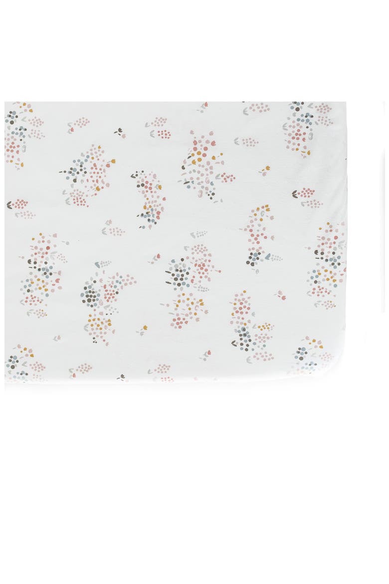 Organic Cotton Crib Sheet, Alternate, color, FLOWER PATCH