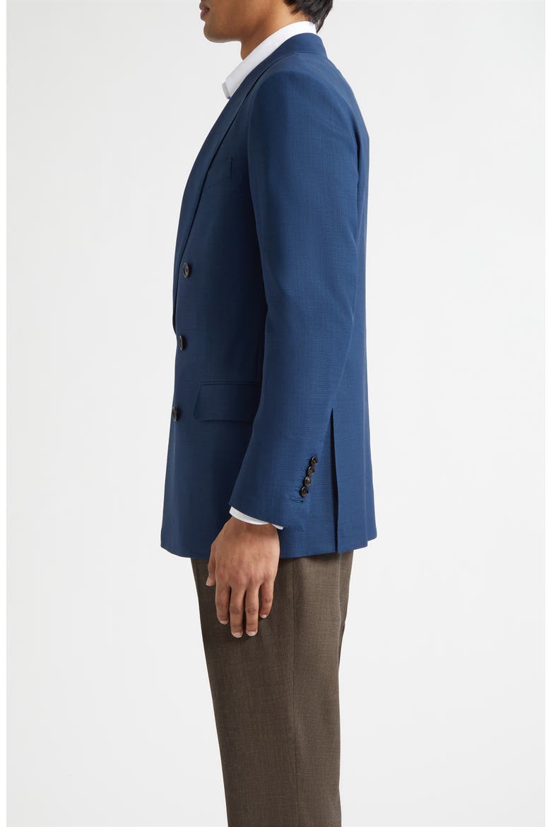 Multiplies Double Breasted Wool Blazer, Alternate, color, PRUSSIAN BLUE