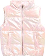 MARGAUX AND LEXI Kids' Metallic Puffer Vest