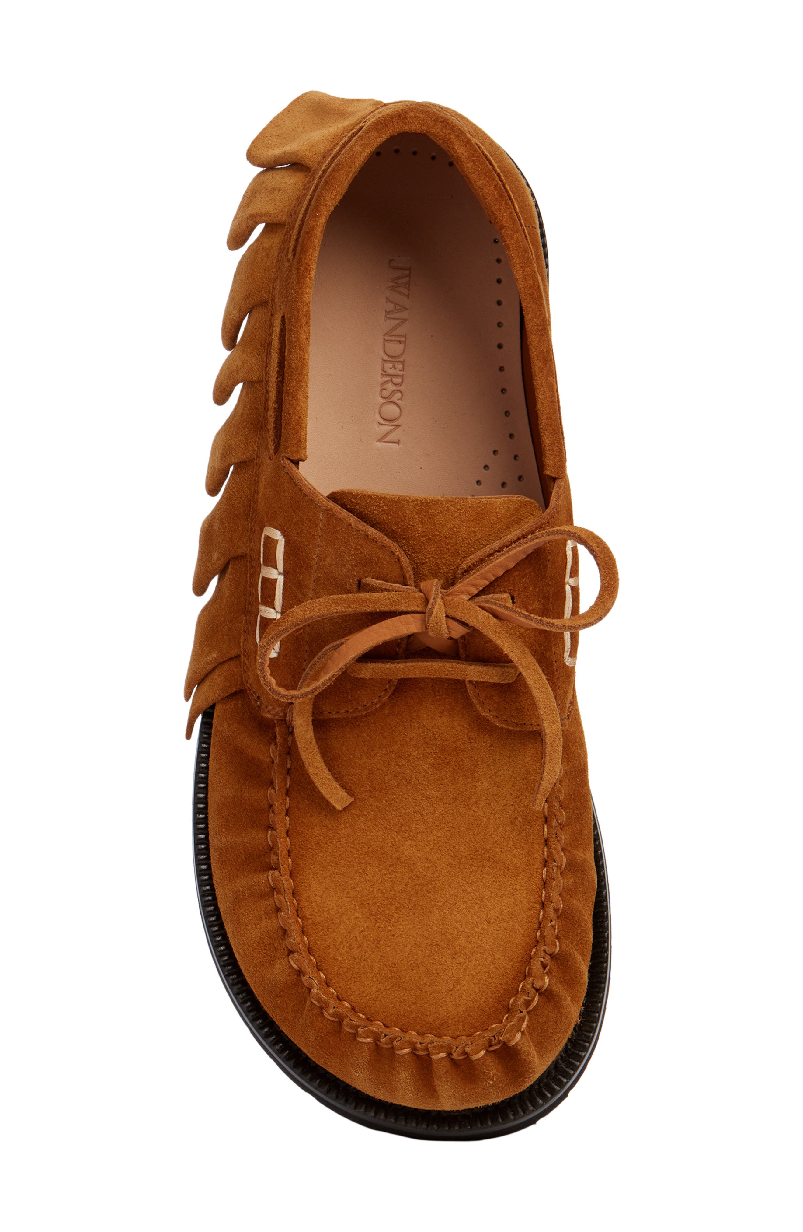 Ruffle Loafer, Alternate, color, CARAMEL