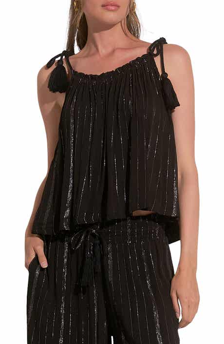 Elan Stripe Cover-Up Tank Top