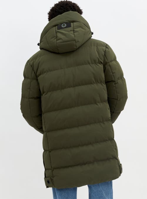 Point Zero Long Puffer In Olive