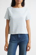 Veronica Beard Hovey Stripe Boat Neck T-Shirt