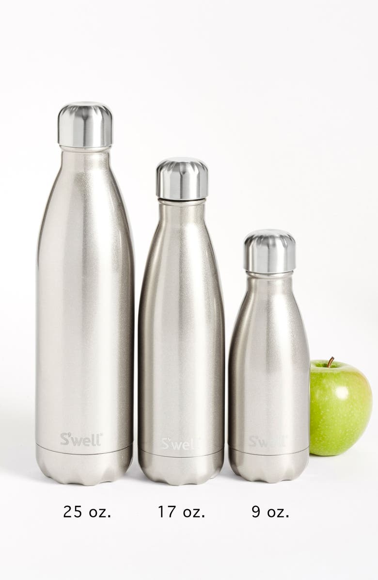 S'well 'Blanc Crocodile' Stainless Steel Water Bottle, Alternate, color, 