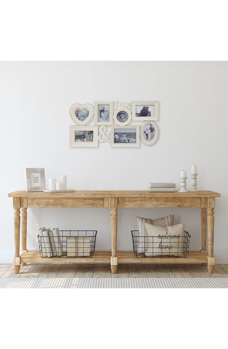 Northlight Multi-Sized "Love" Collage Picture Wall Frame - 26.5" - White, Alternate, color, White