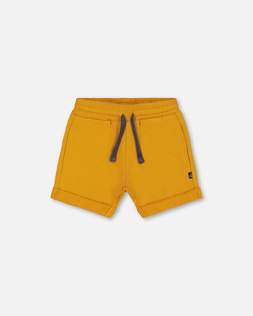 Deux Par Deux Baby Boy's French Terry Short Vibrant Orange In Vibrant Orange
