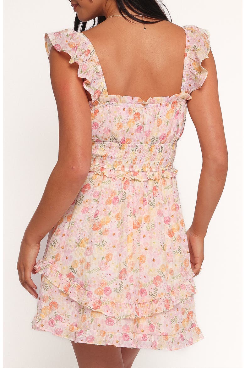 Iliana Floral Minidress, Alternate, color, PINK FLORAL