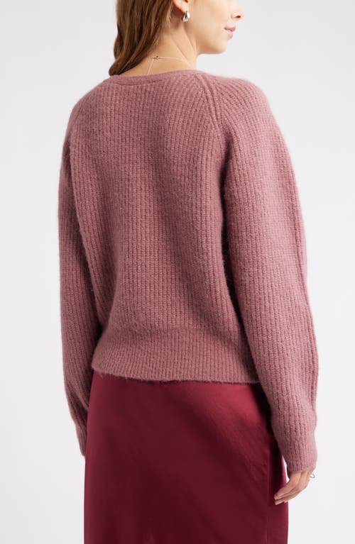 Open Edit Twist Reversible Sweater In Pink
