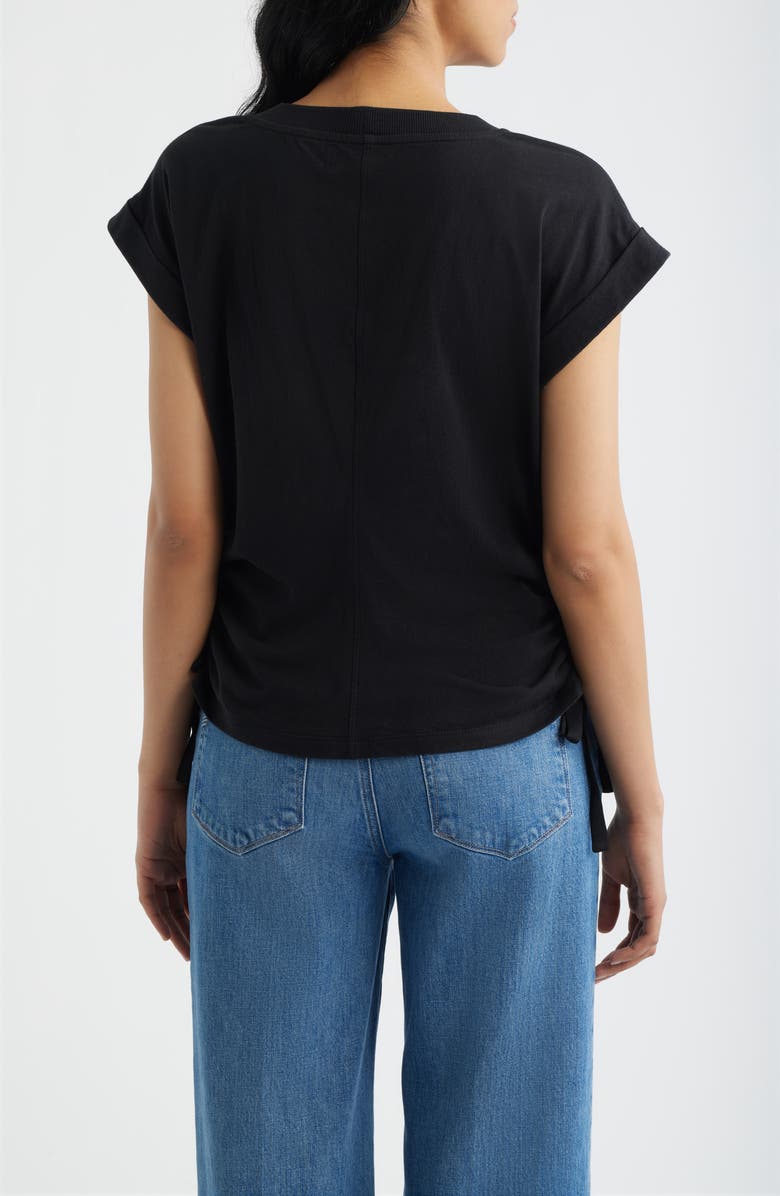 CITY BLUES Mixed Media Drawstring T-Shirt, Alternate, color, 