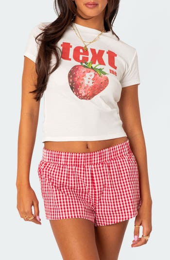 ● AEAE ● WEB LOGO T-SHIRTS ★STRAWBERRY WEB LOGO CROP T-SHIRTS [STRAWBERRY] – aeae JAPAN