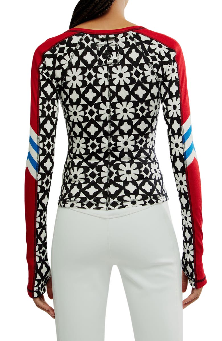 Free People Kick Off Print Henley, Alternate, color,