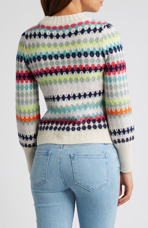 Shop Nic + Zoe Nic+zoe Cotton Blend Waffle Sweater In Pink Multi