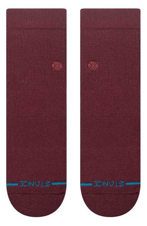 Stance Icon Quarter Socks In Burgundy