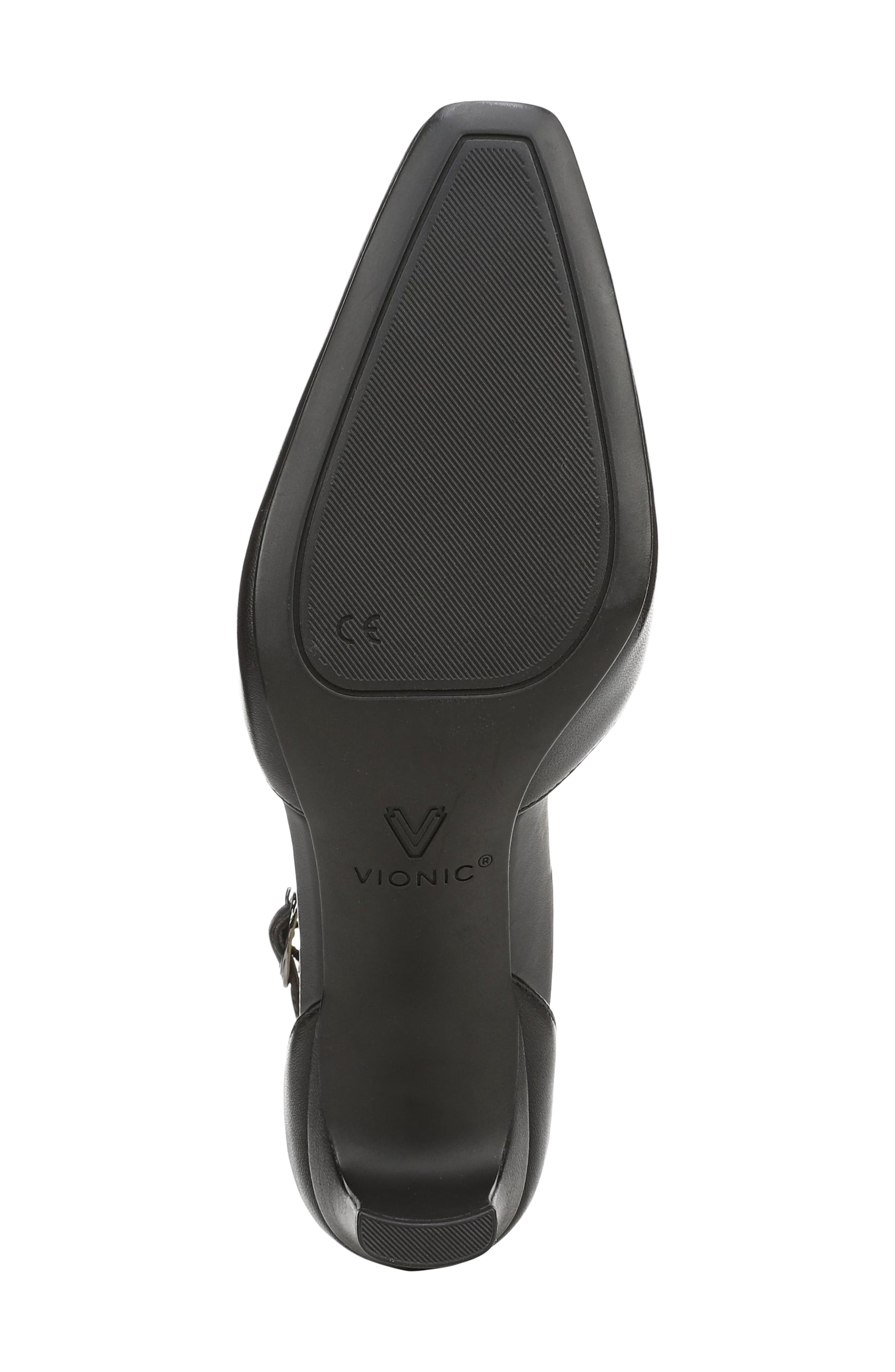 Vionic Scarlett Ankle Strap Pump, Alternate, color, Black Leather