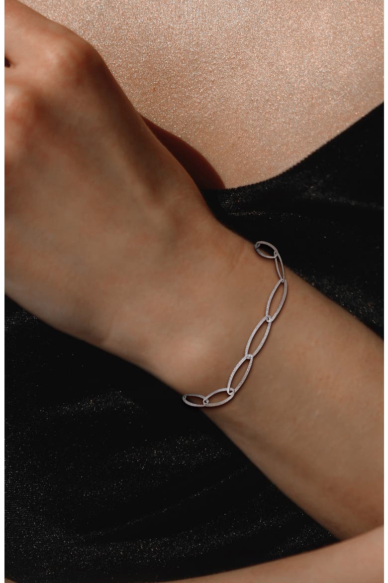Oval Link Bracelet, Alternate, color, SILVER