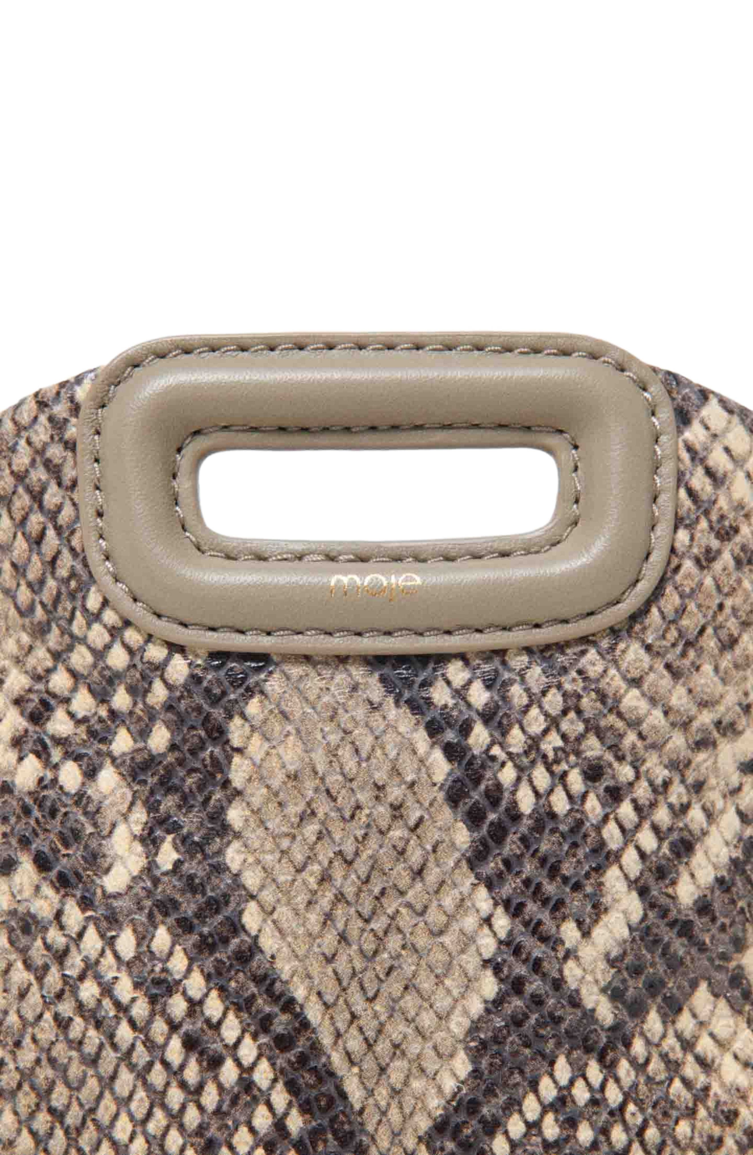 maje Python-embossed Miss M mini bag, Alternate, color, Natural Snake Print