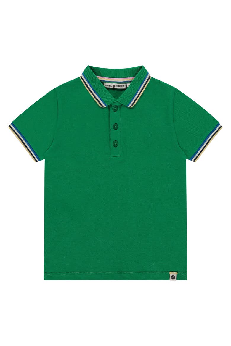 Pique Polo Shirt, Main, color, Green