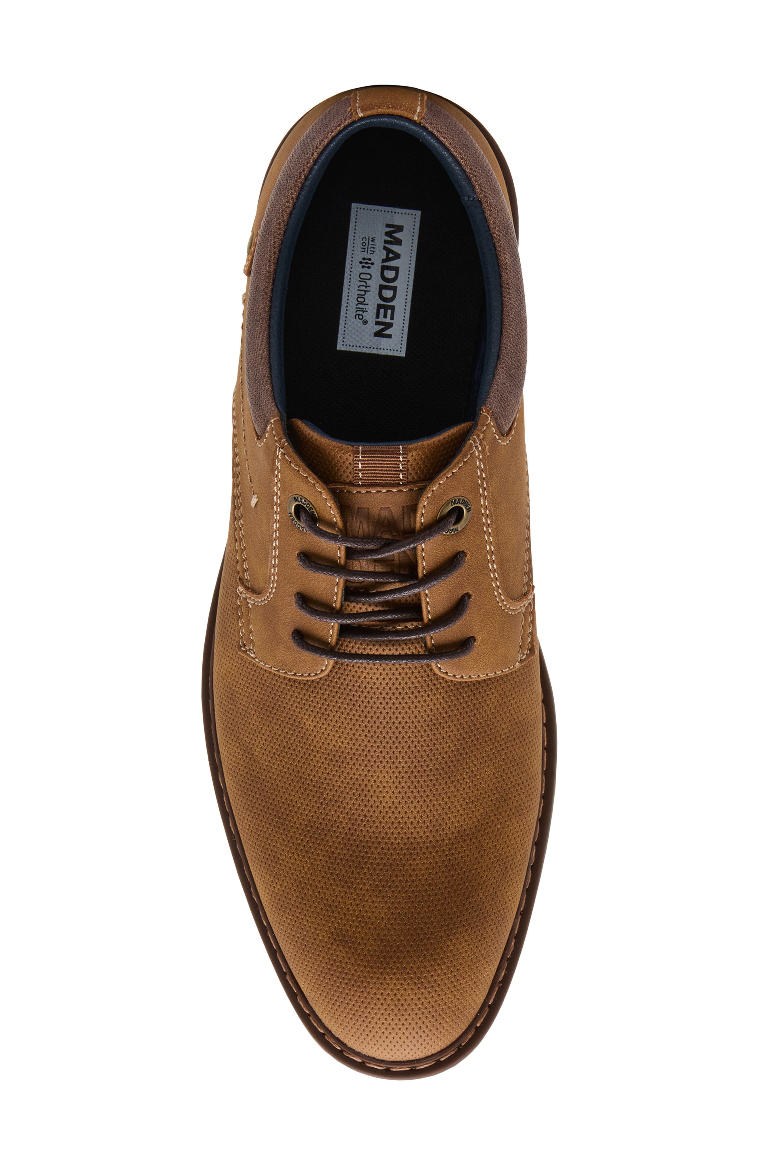 Mraskall Plain Toe Derby, Alternate, color, COGNAC NUBUCK PU