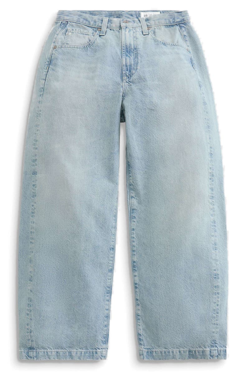 AG Hattie High Waist Ankle Wide Barrel Leg Jeans, Alternate, color, Sunset Hills