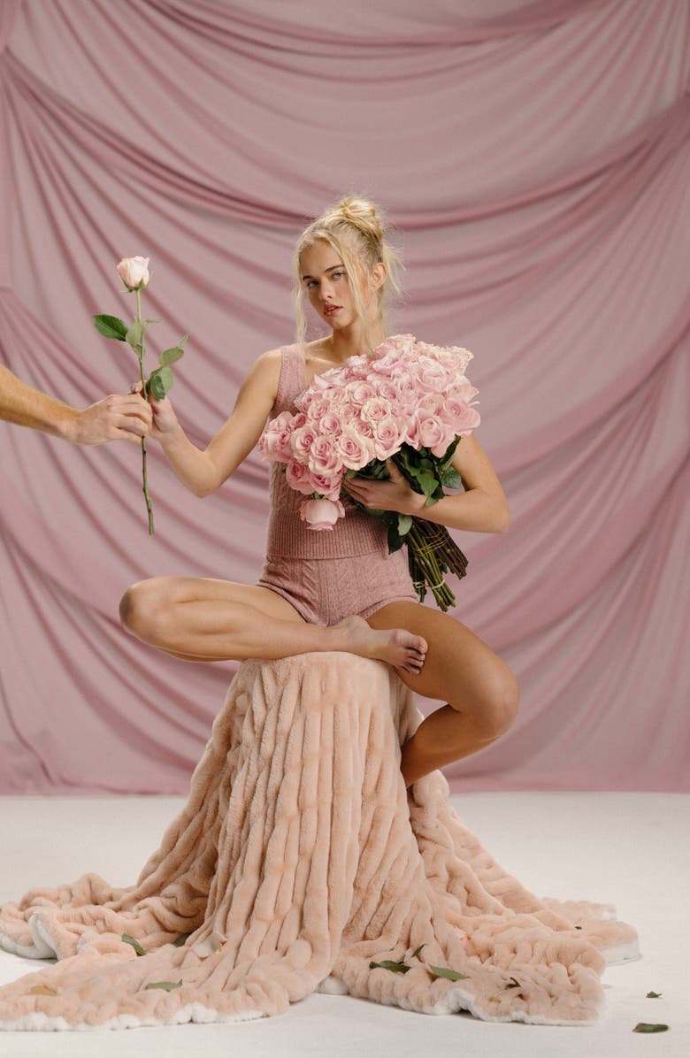 LOLA BLANKETS Original Throw Blanket, Alternate, color, Sugar Petal Two-Tone