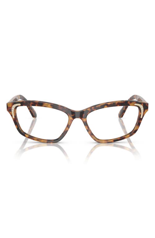 Swarovski 52mm Irregular Optical Glasses In Havana