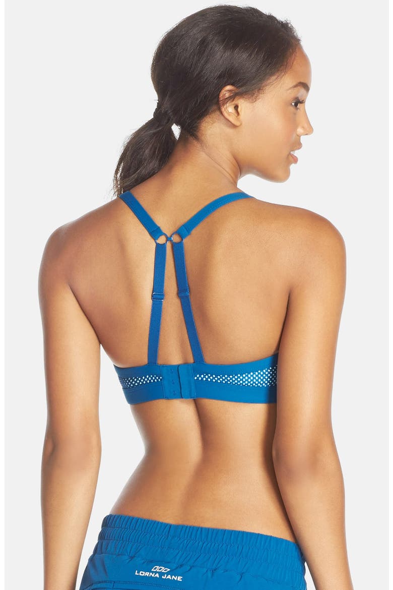 'Side Step' Sports Bra, Alternate, color, OCEAN/ BLUE SKY