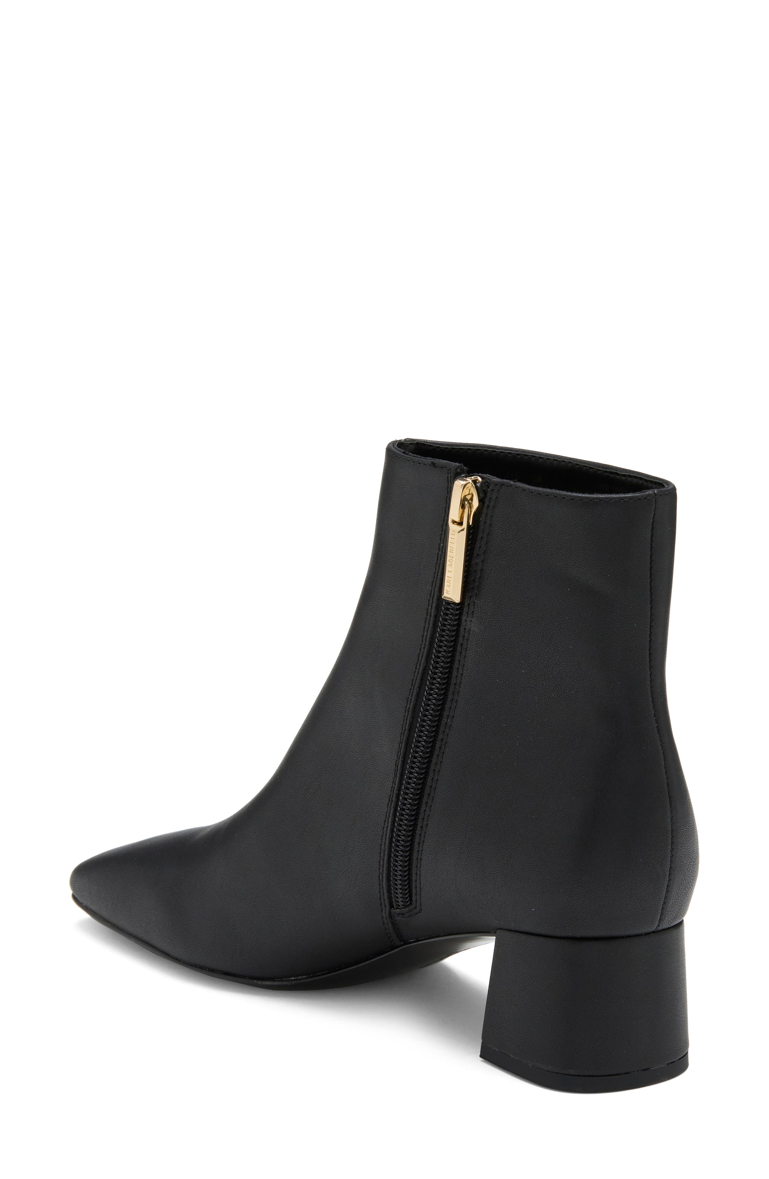 Sycamore Faux Leather Bootie, Alternate, color, BLACK