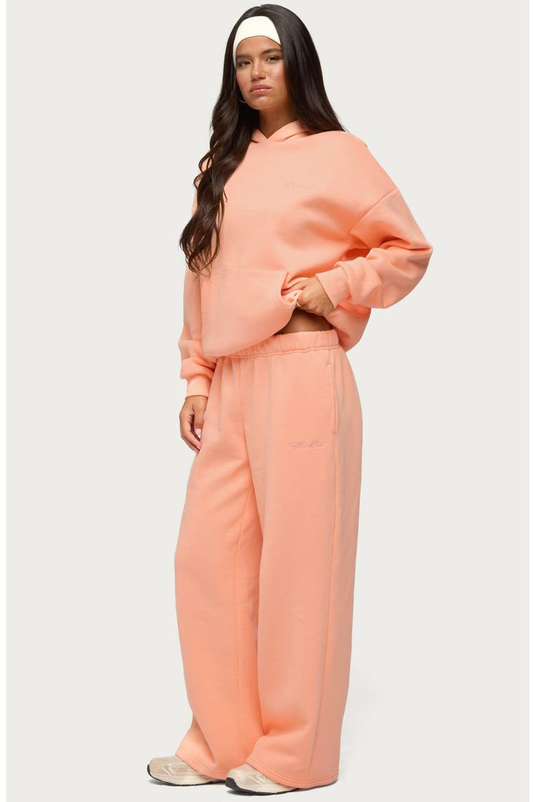 Basic Girl Cotton Blend Wide Leg Sweatpants, Alternate, color, ORANGE