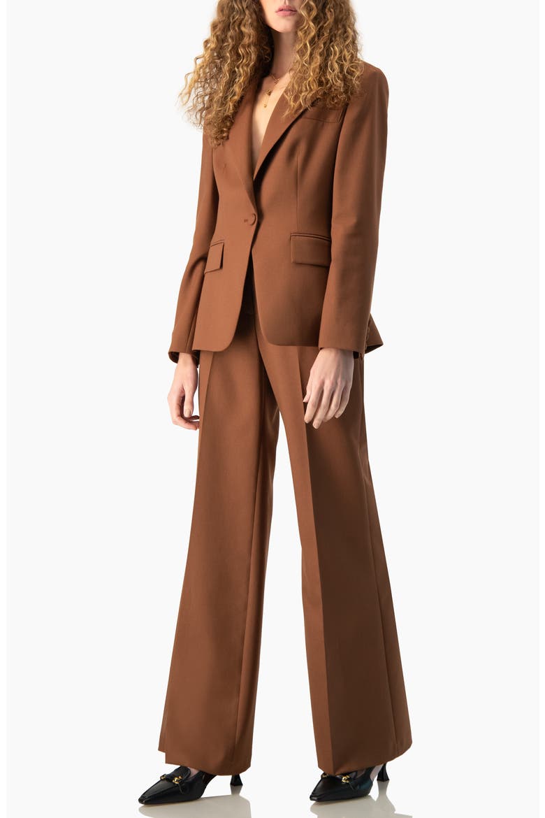 High-Rise Semi-Flare Pants, Alternate, color, Chedron
