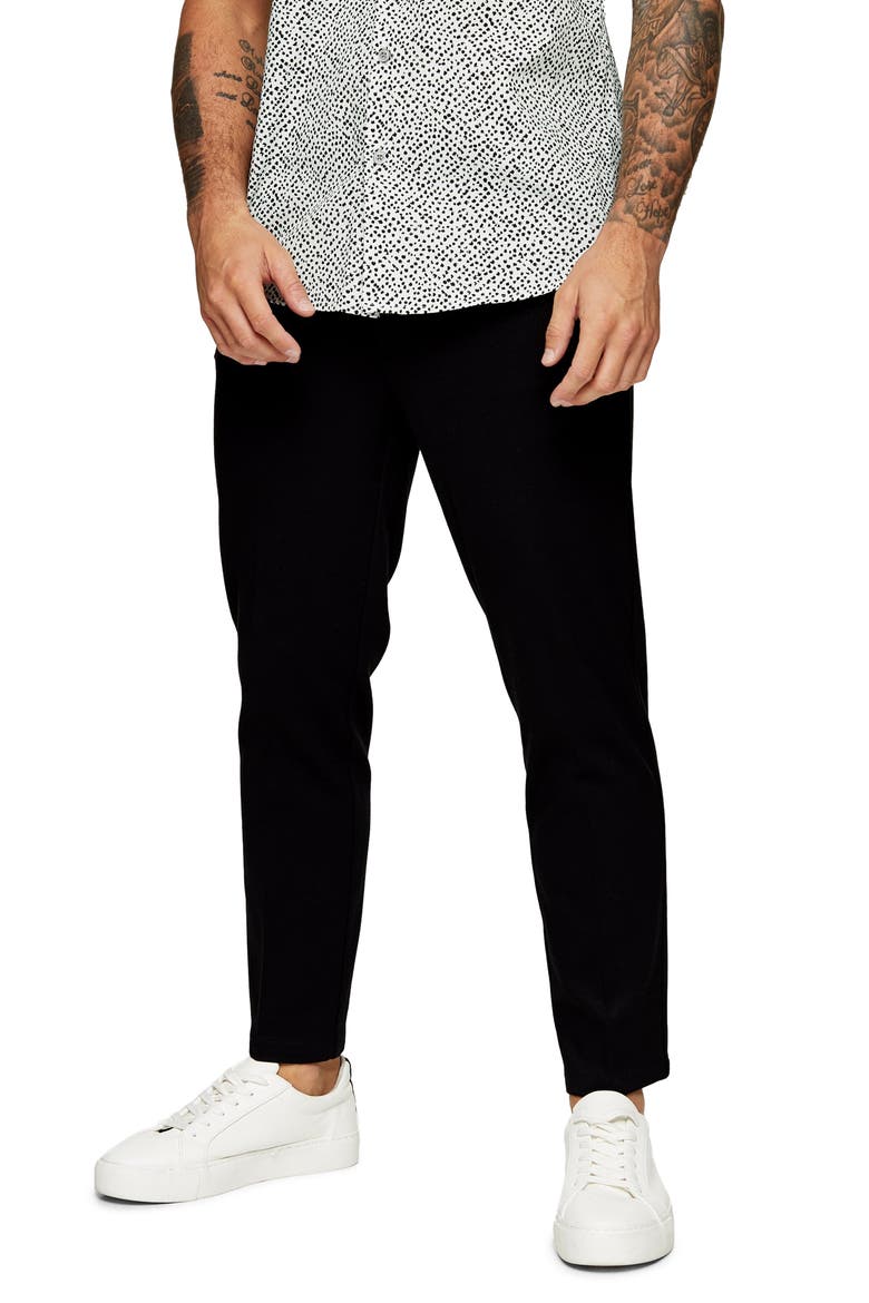 Whyatt Stretch Skinny Fit Pants, Main, color, BLACK