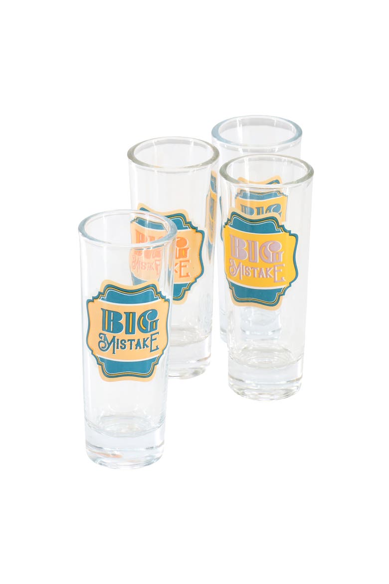 4 Piece 2.2 Ounce Shot Glass Set in Teal, Alternate, color, Blue